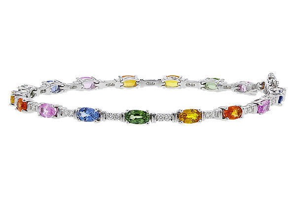 B284-02078: BRACELET 4.76 MULTI-COLOR SAPPH 5.08 TGW (7")