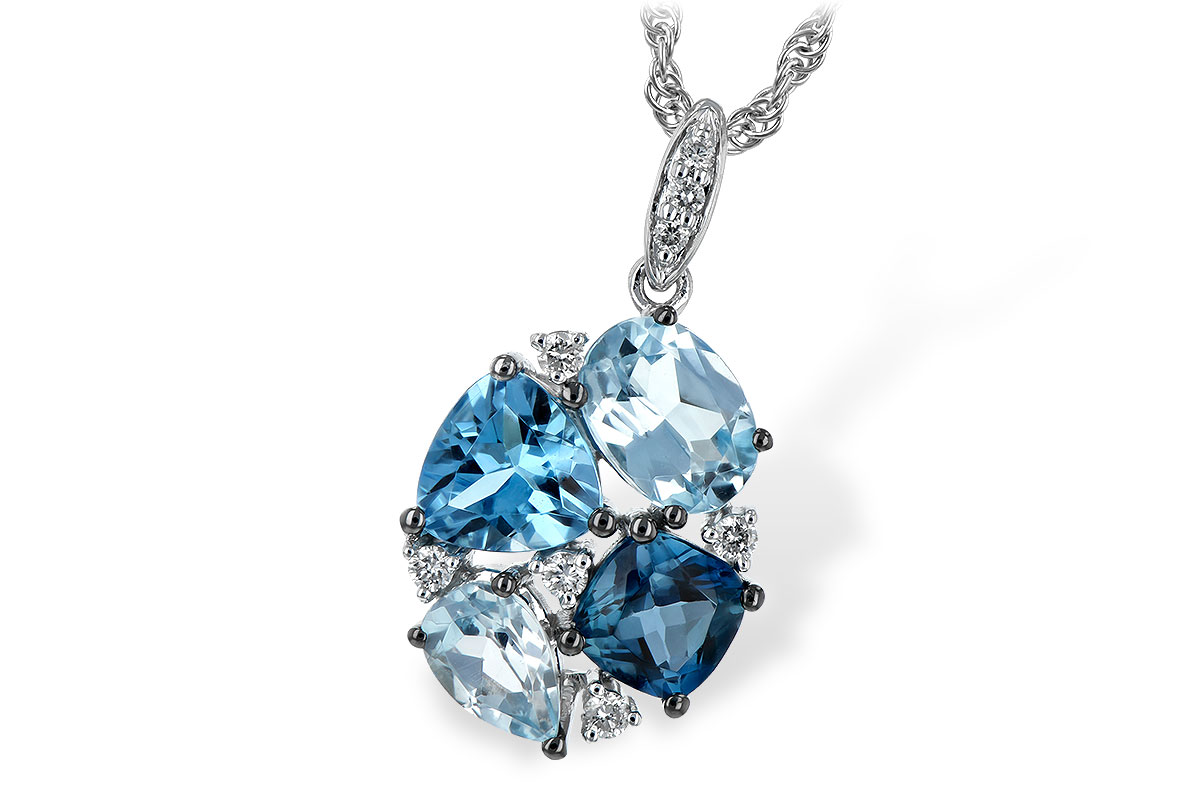 E198-55641: NECK 2.60 BLUE TOPAZ 2.70 TGW