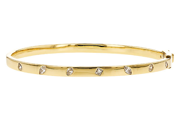 F283-15677: BANGLE .35 TW FANCY CUT DIAMONDS