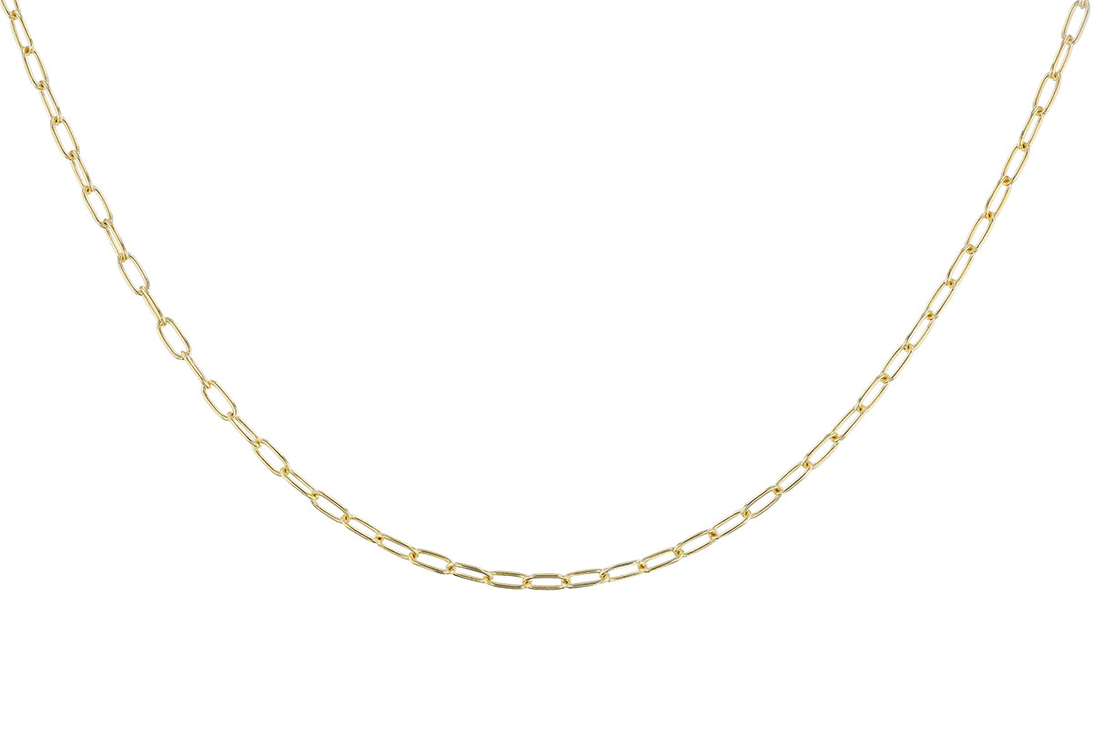 L283-14804: PAPERCLIP SM (22IN, 2.40MM, 14KT, LOBSTER CLASP)