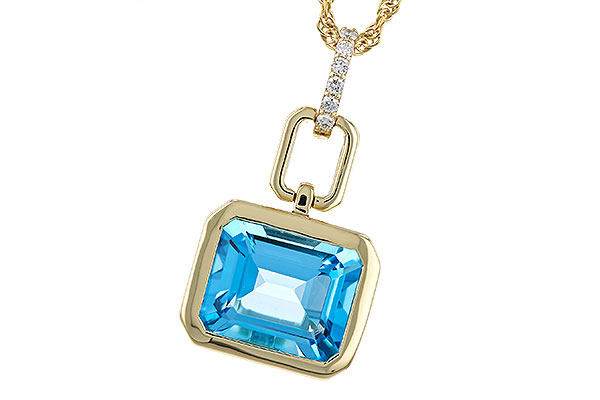 M284-03904: NECKLACE 3.26 BLUE TOPAZ 3.30 TGW (10x8MM BT)