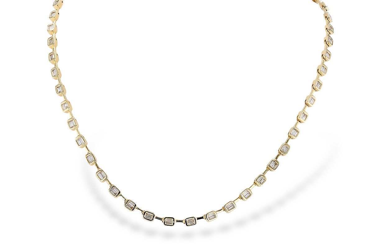B283-13859: NECKLACE 2.05 TW BAGUETTES (17 INCHES)